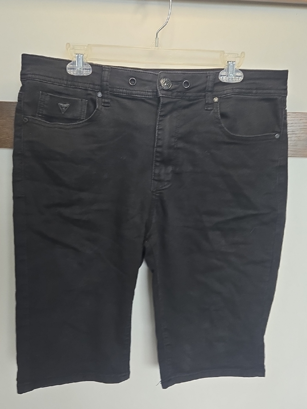Guess Men’s Slim Black Jeans Shorts